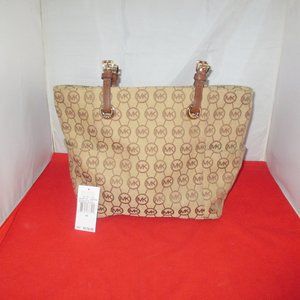 Michael Kors Jet Set Monogram Jacquard Tote   #3468